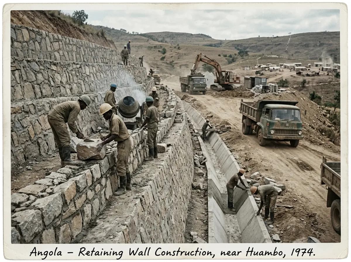 Construção de Muros de Contenção e Alvenarias